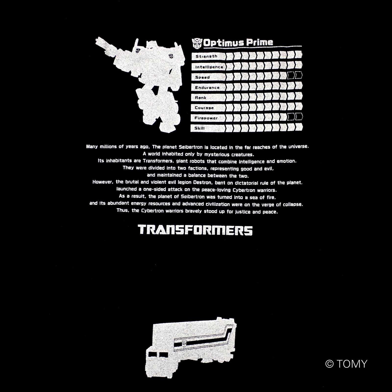 トランスフォーマーライセンスTシャツ05 TOYオマージュ：G1コンボイ